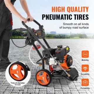 VEVOR  Πλυστικό Μηχάνημα Βενζίνης 3950 PSI 10L/λεπτό 2.6 GPM με 5 Α...