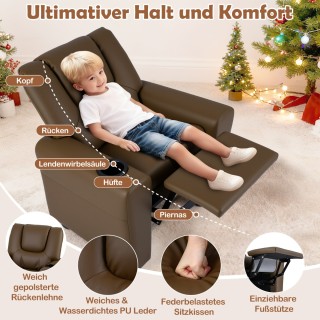 Costway Παιδική πολυθρόνα-καναπές με λειτουργία χαλάρωσης, ρυθμιζόμ... Costway Παιδική πολυθρόνα-καναπές με λειτουργία χαλάρωσης, ρυθμιζόμ...