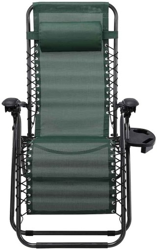 BAKAJI  Πτυσσόμενη Πολυθρόνα Κήπου Βαρύτητας Μηδέν Ατσάλι Texilene ...