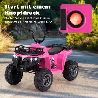 Costway Ηλεκτρικό Παιδικό Quad 6V με Λειτουργίες Εμπρός & Πίσω - Ρο...