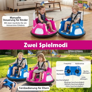 Costway Ηλεκτροκίνητο Παιδικό Προφυλακτήρας Αυτοκίνητο 12V με Μπατα...