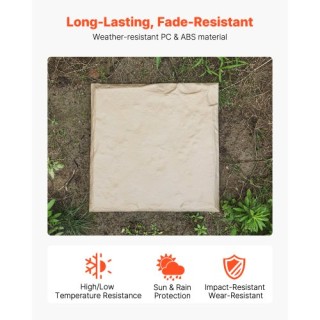 VEVOR Πέτρινες Διακοσμητικές Πλάκες 16 τεμ. 39,5 x 39,5 εκ για Κήπο...