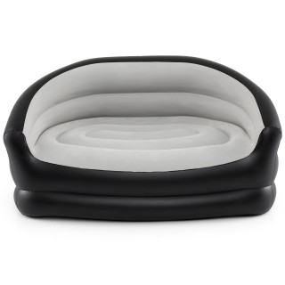 Costway Φουσκωτός Διθέσιος Καναπές με Βελουτέ Επιφάνεια και Μπράτσα...