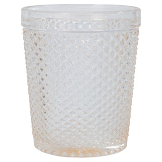 Villa DEste  Σετ 6 ποτήρια νερού 300 ml από γυαλί με επιφάνεια επεξ...