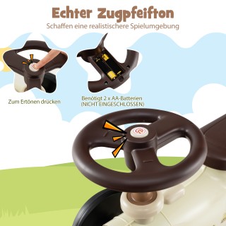 Costway Μπεζ Παιδικό Αυτοκινητάκι με Τιμόνι & Ήχο Σφυρίγματος - Απ... Costway Μπεζ Παιδικό Αυτοκινητάκι με Τιμόνι & Ήχο Σφυρίγματος - Απ...