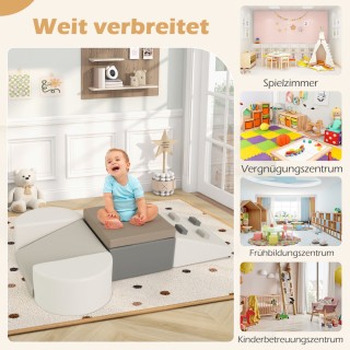 Costway Σετ 6 Αφρώδους Αναρρίχησης Εσωτερικού Χώρου για Παιδιά Διασ...