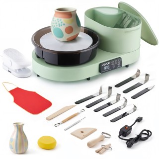 VEVOR Ηλεκτρικός Τροχός Κεραμικής για Ενήλικες 28 εκ., 450W, 30-300...