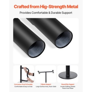 VEVOR Μαύρος Πόλος Μεταφοράς Δαπέδου-Οροφής 300 Λίβρες για 7-10 Πόδ... VEVOR Μαύρος Πόλος Μεταφοράς Δαπέδου-Οροφής 300 Λίβρες για 7-10 Πόδ...