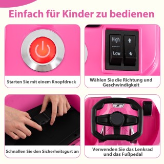 Costway Ροζ Παιδικό Ηλεκτρονικό Drift Kart 12V με 3 σε 1 Δράση και... Costway Ροζ Παιδικό Ηλεκτρονικό Drift Kart 12V με 3 σε 1 Δράση και...