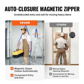 Σύστημα Φραγής Σκόνης VEVOR, 4 Τηλεσκοπικοί Πόλοι, Μαγνητικό Φερμου... Σύστημα Φραγής Σκόνης VEVOR, 4 Τηλεσκοπικοί Πόλοι, Μαγνητικό Φερμου...