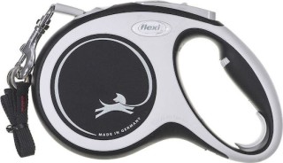 Πτυσσόμενο Λουρί/Οδηγός Σκύλου Ιμάντας New Comfort M Λευκό/Μαύρο 5m...