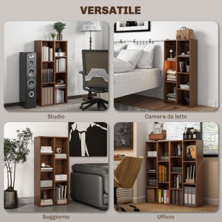 HOMCOM Κινητή Βιβλιοθήκη με Κυβικά Ράφια σε Ξύλο με 7 Ράφια Διαφορε... HOMCOM Κινητή Βιβλιοθήκη με Κυβικά Ράφια σε Ξύλο με 7 Ράφια Διαφορε...