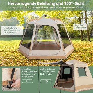 Costway Αυτόματη Σκηνή Καμπινγκ με Τσάντα Μεταφοράς - Διπλής Επίστρ... Costway Αυτόματη Σκηνή Καμπινγκ με Τσάντα Μεταφοράς - Διπλής Επίστρ...