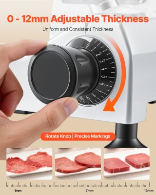 VEVOR Ηλεκτρικός Επαγγελματικός Κόφτης Κρέατος 240W με Λεπίδα 250mm...
