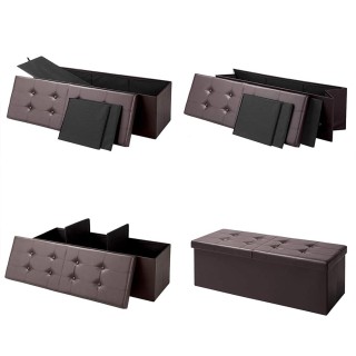 BAKAJI  Κασαπάνκα Πουφ Αποθηκευτικός Πτυσσόμενος Πάγκος Σκαμπό Υποπ...