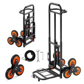 VEVOR Βαρέας Τύπου Πτυσσόμενο Τρόλεϊ Ανάβασης 6 Τροχών (100 kg), με...