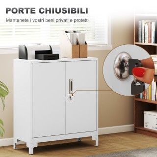 HOMCOM Κινητό Γραφείου με Θήκες Αρχείων, 3 Ράφια, 2 Πόρτες και Κλει... HOMCOM Κινητό Γραφείου με Θήκες Αρχείων, 3 Ράφια, 2 Πόρτες και Κλει...