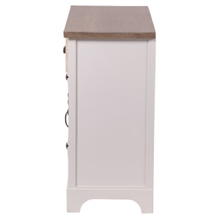 Galileo Ξύλινη σιφονιέρα με 5 συρτάρια και 2 πόρτες 93x35x72 cm Gra...