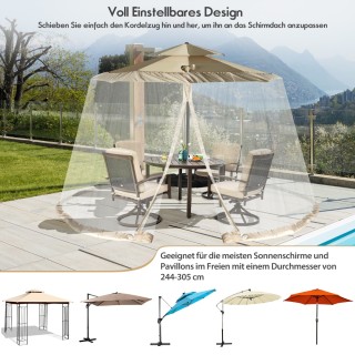 Costway Δίθυρο Διπλό Φερμουάρ Δίχτυ Κουνουπιέρας Ομπρέλας Βεράντας ... Costway Δίθυρο Διπλό Φερμουάρ Δίχτυ Κουνουπιέρας Ομπρέλας Βεράντας ...