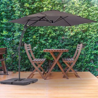 BAKAJI  Κεντρική Ομπρέλα Κήπου Ανθρακί 3x3 μ. Βάση σε Σχήμα Σταυρού...