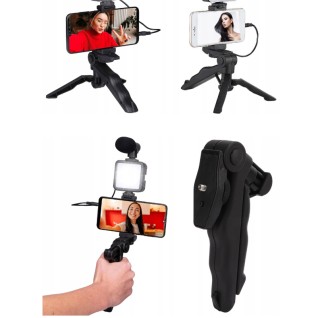Vlogging Kit με Τρίποδο, Μικρόφωνο και Βάση Κινητού για Καταγραφή Β... Vlogging Kit με Τρίποδο, Μικρόφωνο και Βάση Κινητού για Καταγραφή Β...