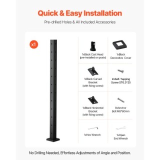 VEVOR Καλώδιο Ράγας VEVRO 42x2x2 με Οπές L-Σχήματος 1JZLGZXHS1065S1...