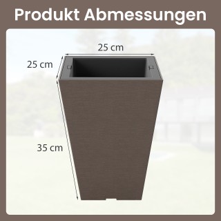 Costway Δύο Ανθεκτικές Καφέ Γλάστρες με Εσωτερική Γλάστρα και Οπές ... Costway Δύο Ανθεκτικές Καφέ Γλάστρες με Εσωτερική Γλάστρα και Οπές ...