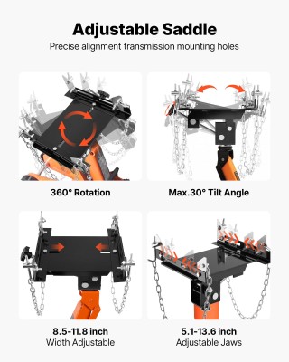 VEVOR Προσαρμογέας Γρύλου Μετάδοσης 0.5 Τόνων, Χωρητικότητα 500 κιλ...