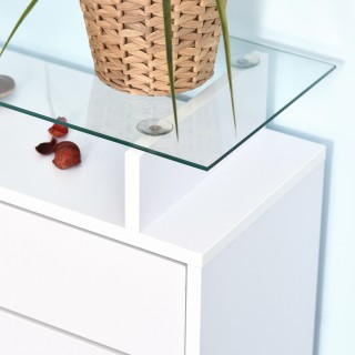 HOMCOM Κινητή Ντουλάπα από Ξύλο με 2 Πόρτες σε 2 Επίπεδα, Συρτάρι ... HOMCOM Κινητή Ντουλάπα από Ξύλο με 2 Πόρτες σε 2 Επίπεδα, Συρτάρι ...