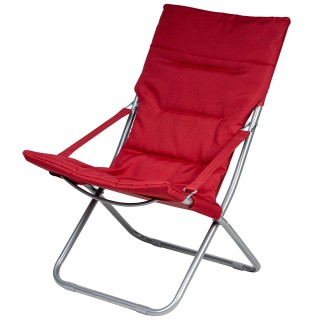 BAKAJI Πτυσσόμενη καρέκλα παραλίας από ατσάλι με επενδυμένο ύφασμα... BAKAJI Πτυσσόμενη καρέκλα παραλίας από ατσάλι με επενδυμένο ύφασμα...