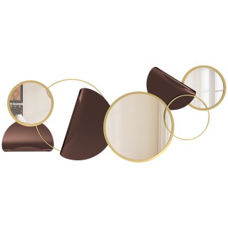 HOMCOM Σύγχρονη Μεταλλική 3D Διακόσμηση Τοίχου με Καθρέφτες για Σαλ... HOMCOM Σύγχρονη Μεταλλική 3D Διακόσμηση Τοίχου με Καθρέφτες για Σαλ...