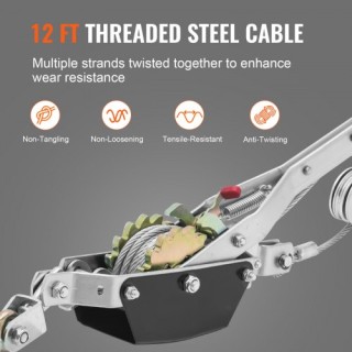 VEVOR Βαρούλκο Χειρός 2 Τόνων 4409 lbs με 2 Γάντζους Heavy Duty GSS... VEVOR Βαρούλκο Χειρός 2 Τόνων 4409 lbs με 2 Γάντζους Heavy Duty GSS...