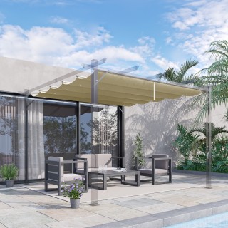 Outsunny Κάλυμμα για Κιόσκι Πέργκολα 4x3 μ από Διαπνέον Πολυεστέρα ...