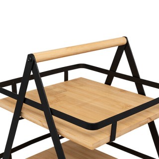 Μεταλλική Ραφιέρα 2 Επιπέδων με Λαβές 30,5 x 22,5 x 29 cm Μαύρο & ... Μεταλλική Ραφιέρα 2 Επιπέδων με Λαβές 30,5 x 22,5 x 29 cm Μαύρο & ...