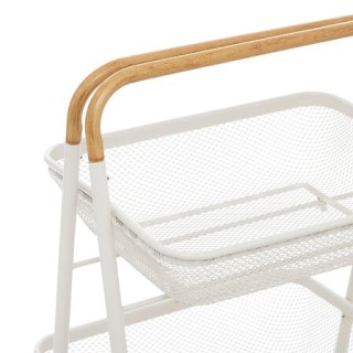 Τροχήλατο Μεταλλικό Τρόλεϊ Κουζίνας 3 Επιπέδων 48 x 41,5 x 86 cm Μπ...