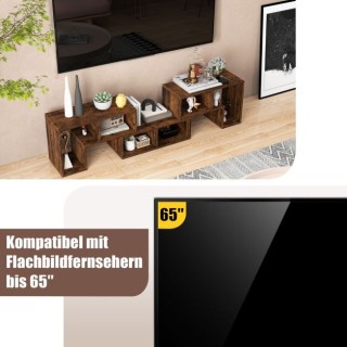 Ξύλινο Έπιπλο για Τηλεοράσεις έως 65 Χρώματος Καφέ HV10438CF Ξύλινο Έπιπλο για Τηλεοράσεις έως 65 Χρώματος Καφέ HV10438CF