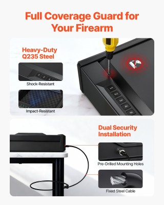 VEVOR Βαρέως Τύπου Χρηματοκιβώτιο Όπλων με Δακτυλικό Αποτύπωμα/Κωδι...