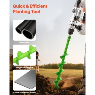 VEVOR Τρυπάνι Γεωτρήσεων Σπειροειδές 3.15 x 31.1 ιντσών για Άνοιγμα... VEVOR Τρυπάνι Γεωτρήσεων Σπειροειδές 3.15 x 31.1 ιντσών για Άνοιγμα...