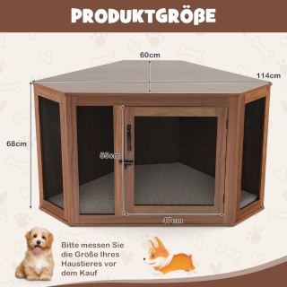 Costway Γωνιακό Σπιτάκι Κατοικιδίων 2-σε-1: Κλουβί & Τραπεζάκι με ... Costway Γωνιακό Σπιτάκι Κατοικιδίων 2-σε-1: Κλουβί & Τραπεζάκι με ...