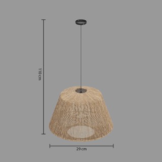 Ψάθινο Φωτιστικό Οροφής με Φυσικό Σχοινί 29 x 110cm 157701 Atmosphera Ψάθινο Φωτιστικό Οροφής με Φυσικό Σχοινί 29 x 110cm 157701 Atmosphera