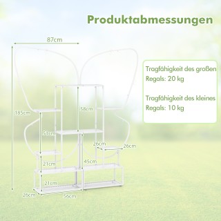 Costway Μεταλλικό Πολυεπίπεδο Ράφι Φυτών με Σχέδιο Πεταλούδας – 56... Costway Μεταλλικό Πολυεπίπεδο Ράφι Φυτών με Σχέδιο Πεταλούδας – 56...