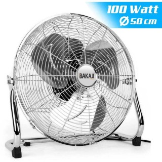 BAKAJI  Επιδαπέδιος ανεμιστήρας Ατσάλι 100 W Πτερύγια Αλουμινίου 50...