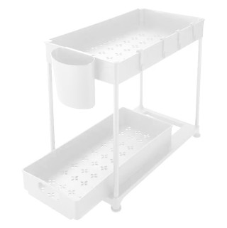 Έπιπλο Οργάνωσης Κουζίνας 2 Επιπέδων Σετ 2τμχ 33x40x23 cm Λευκό Tim... Έπιπλο Οργάνωσης Κουζίνας 2 Επιπέδων Σετ 2τμχ 33x40x23 cm Λευκό Tim...