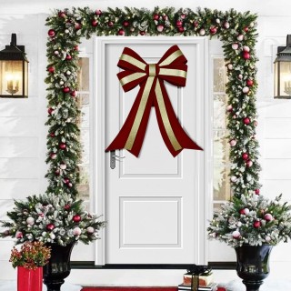 BAKAJI Χριστουγεννιάτικο Φιόγκο Πόρτας 45x75 Κόκκινο και Χρυσό Διακ... BAKAJI Χριστουγεννιάτικο Φιόγκο Πόρτας 45x75 Κόκκινο και Χρυσό Διακ...