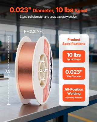 VEVOR Συμπαγές Σύρμα Συγκόλλησης MIG ER70S-6 0.6mm 4.5kg για Συγκόλ... VEVOR Συμπαγές Σύρμα Συγκόλλησης MIG ER70S-6 0.6mm 4.5kg για Συγκόλ...