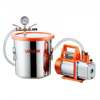 VEVOR Υψηλής Απόδοσης Μονοβάθμια Αντλία Κενού με Χωρητικότητα 11,36... VEVOR Υψηλής Απόδοσης Μονοβάθμια Αντλία Κενού με Χωρητικότητα 11,36...