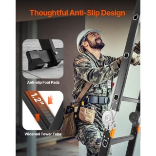 VEVOR Πολυλειτουργική Πτυσσόμενη Σκάλα 7-σε-1 4 Σκαλοπατιών 15.5ft ... VEVOR Πολυλειτουργική Πτυσσόμενη Σκάλα 7-σε-1 4 Σκαλοπατιών 15.5ft ...