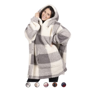 Galileo Κουβέρτα σκακιέρας από sherpa με κουκούλα 85x95cm LeFlaf (έ...