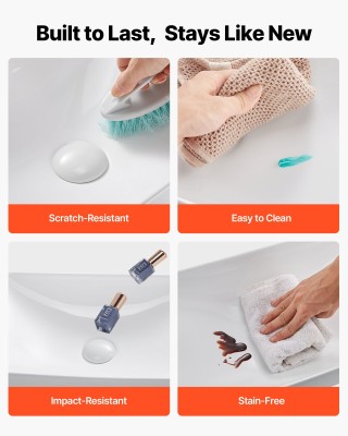 VEVOR Ορθογώνιος Λευκός Κεραμικός Νιπτήρας 490 x 305 mm για Μικρό Μ... VEVOR Ορθογώνιος Λευκός Κεραμικός Νιπτήρας 490 x 305 mm για Μικρό Μ...