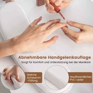 Costway Τραπέζι Μανικιούρ με Αποθηκευτικό Χώρο και Ανθεκτική Επιφάν...